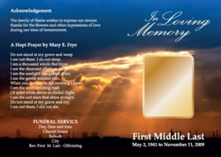 Funeral Programs 